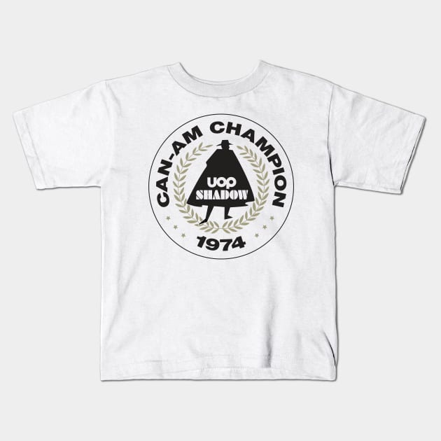 UOP Shadow CAN-AM Champions 1974 retro logo Kids T-Shirt by retropetrol
